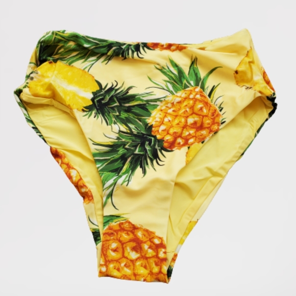 Anthropologie printed high waist bikini bottoms, small, yellow - Picture 3 of 9
